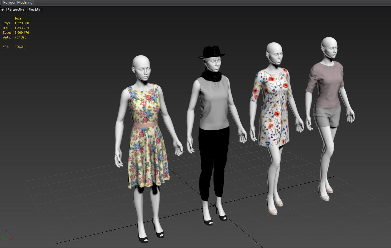 Mannequin Woman Cloth Model For Shop vol1 3D model_4
