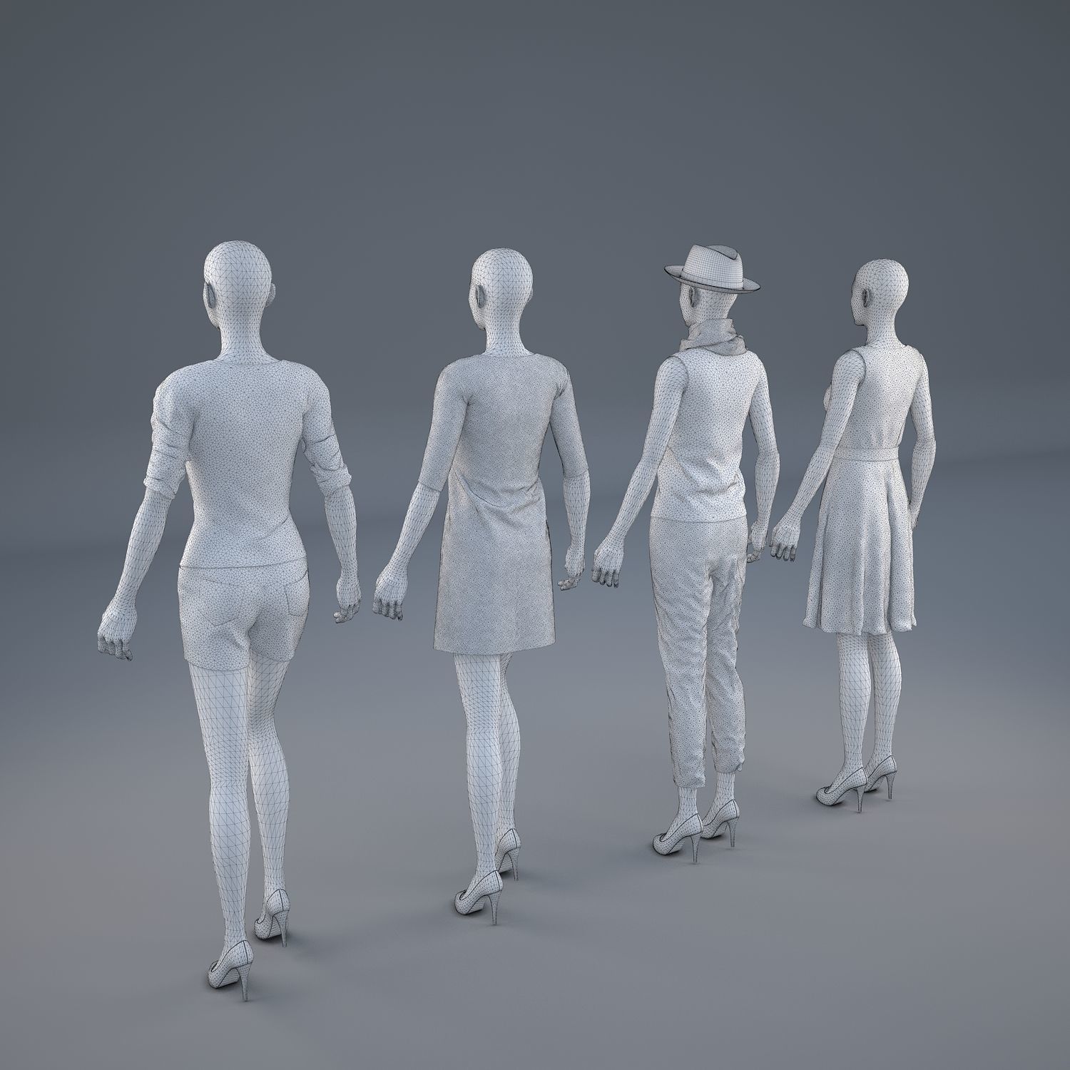 Mannequin Woman Cloth Model For Shop vol1 3D model_3
