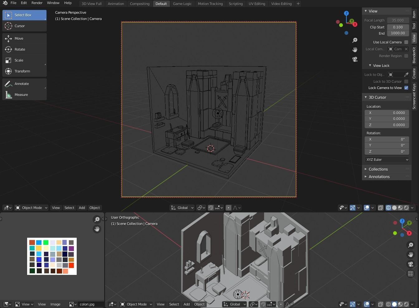 Low poly fantasy room Low-poly 3D model_15