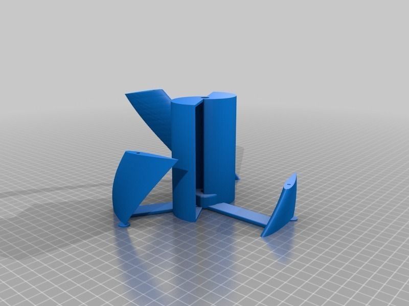 Savonius Gorlov VAWT Free 3D print model_6