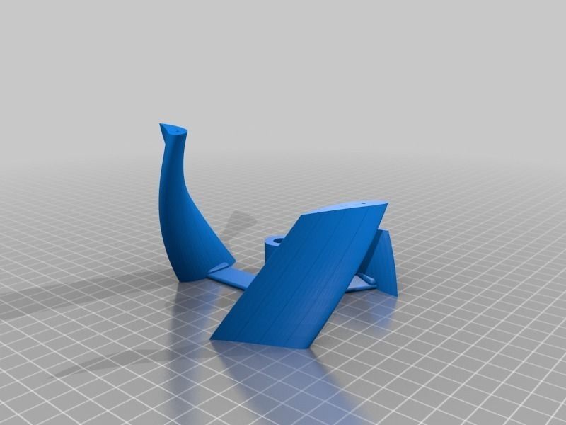 Cambered vertical axis wind turbine - Mk3 Free 3D print model_5