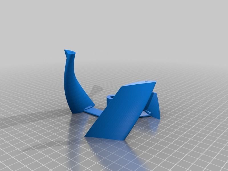 Cambered vertical axis wind turbine - Mk3 Free 3D print model_12