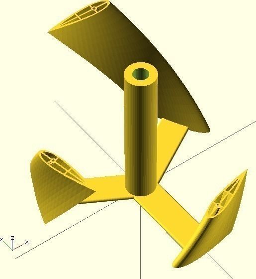 Parametric helical Darrieus vertical axis wind turbine - Mk2 Free 3D print model_1
