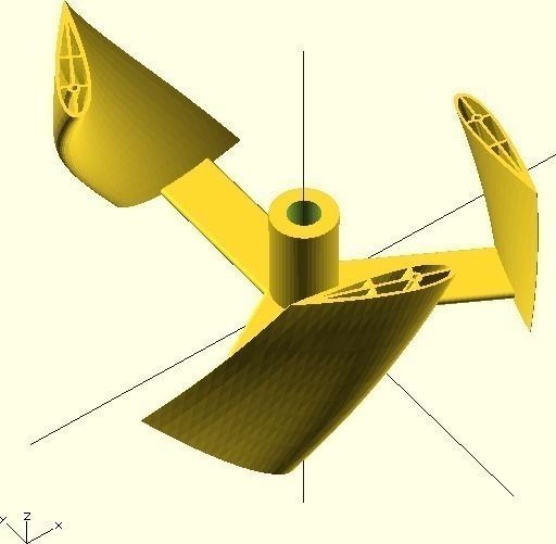 Parametric helical Darrieus vertical axis wind turbine - Mk2 Free 3D print model_3