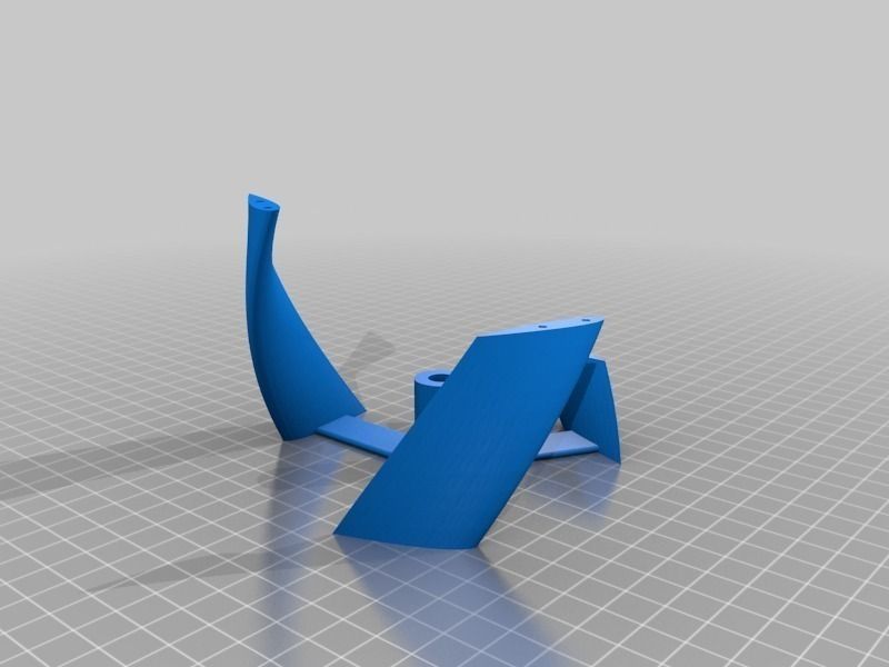 Parametric helical Darrieus vertical axis wind turbine Free 3D print model_1