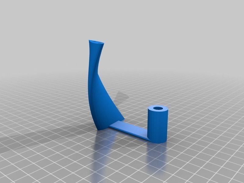 Parametric helical Darrieus vertical axis wind turbine Free 3D print model_2