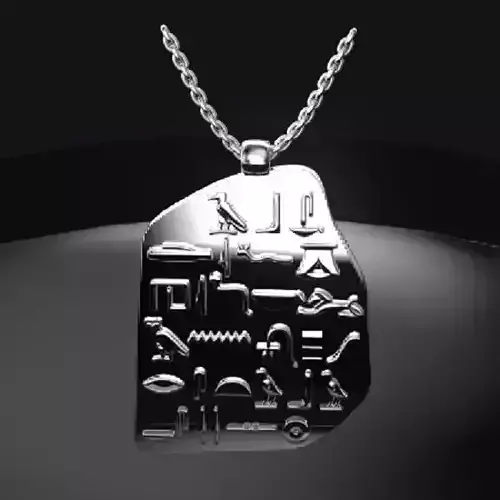 Hieroglyph in Rosetta Stone  3D print model