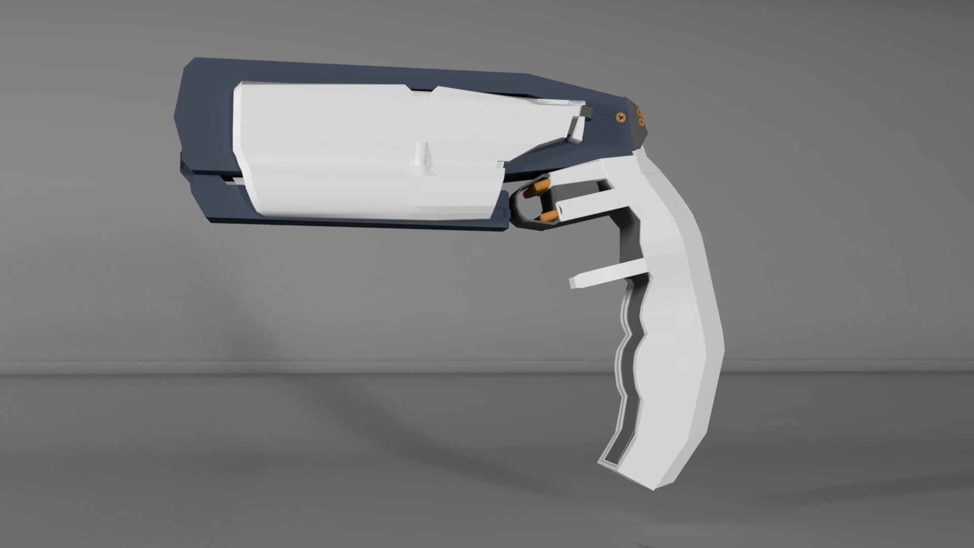 Toy Gun with shop sheaves   Free low-poly 3D model_1