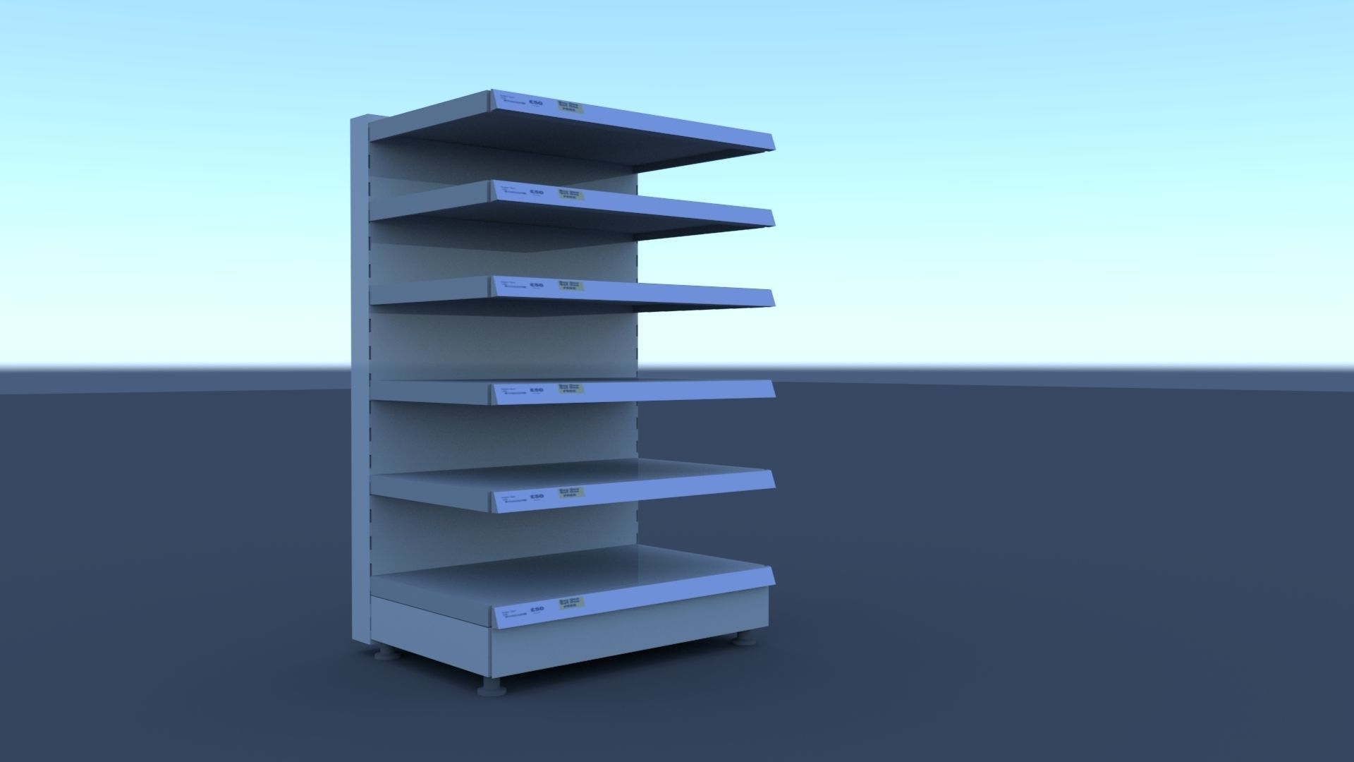 Toy Gun with shop sheaves   Free low-poly 3D model_11