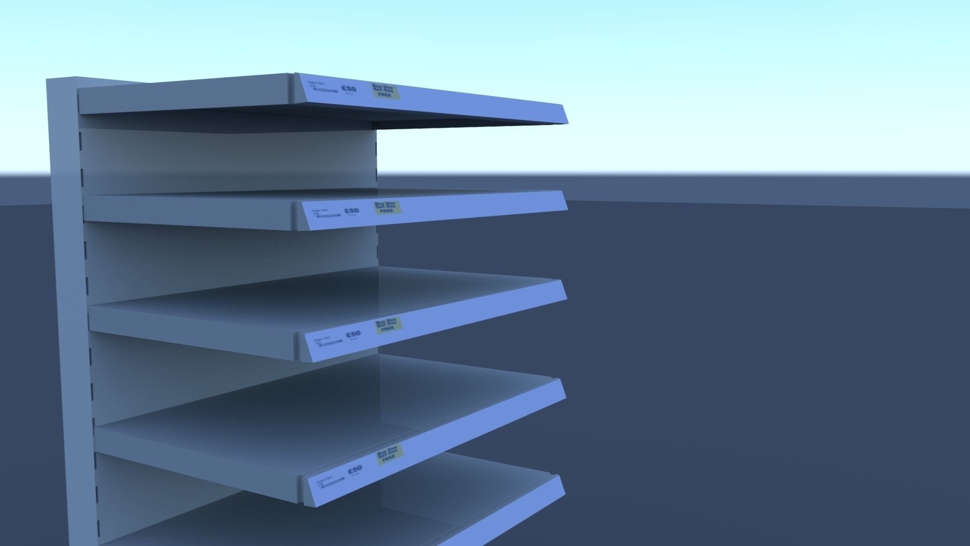 Toy Gun with shop sheaves   Free low-poly 3D model_8