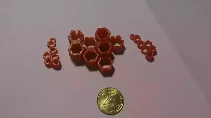 Hexagon Earrings Free 3D print model