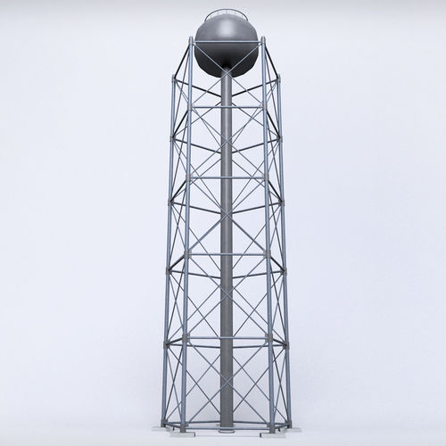 Scaffolding radio tower power small Low-poly 3D model