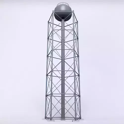 Scaffolding radio tower power small Low-poly 3D model