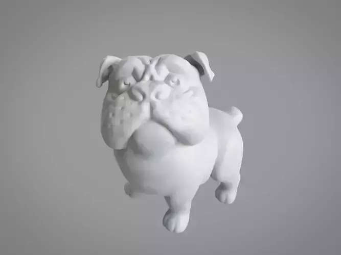 3D printable standing Pug 50mm and 100mm 3D print model