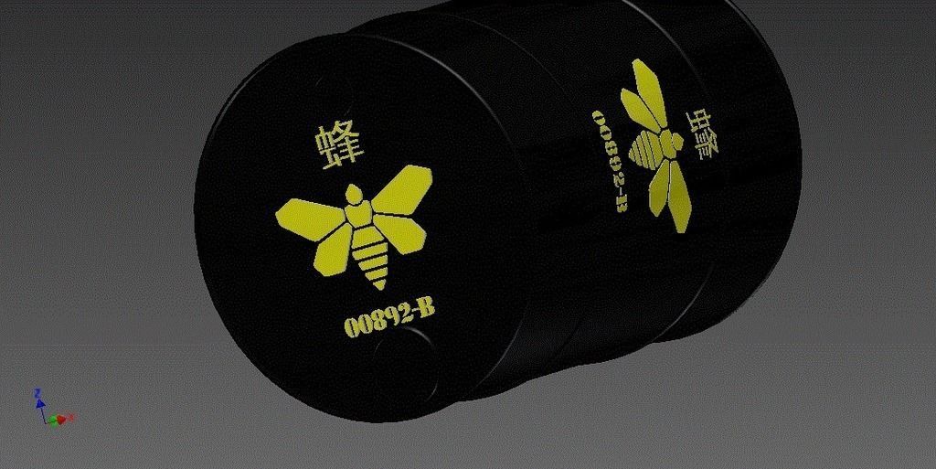 Methylamine Barrel from Breaking Bad Free 3D print model_1