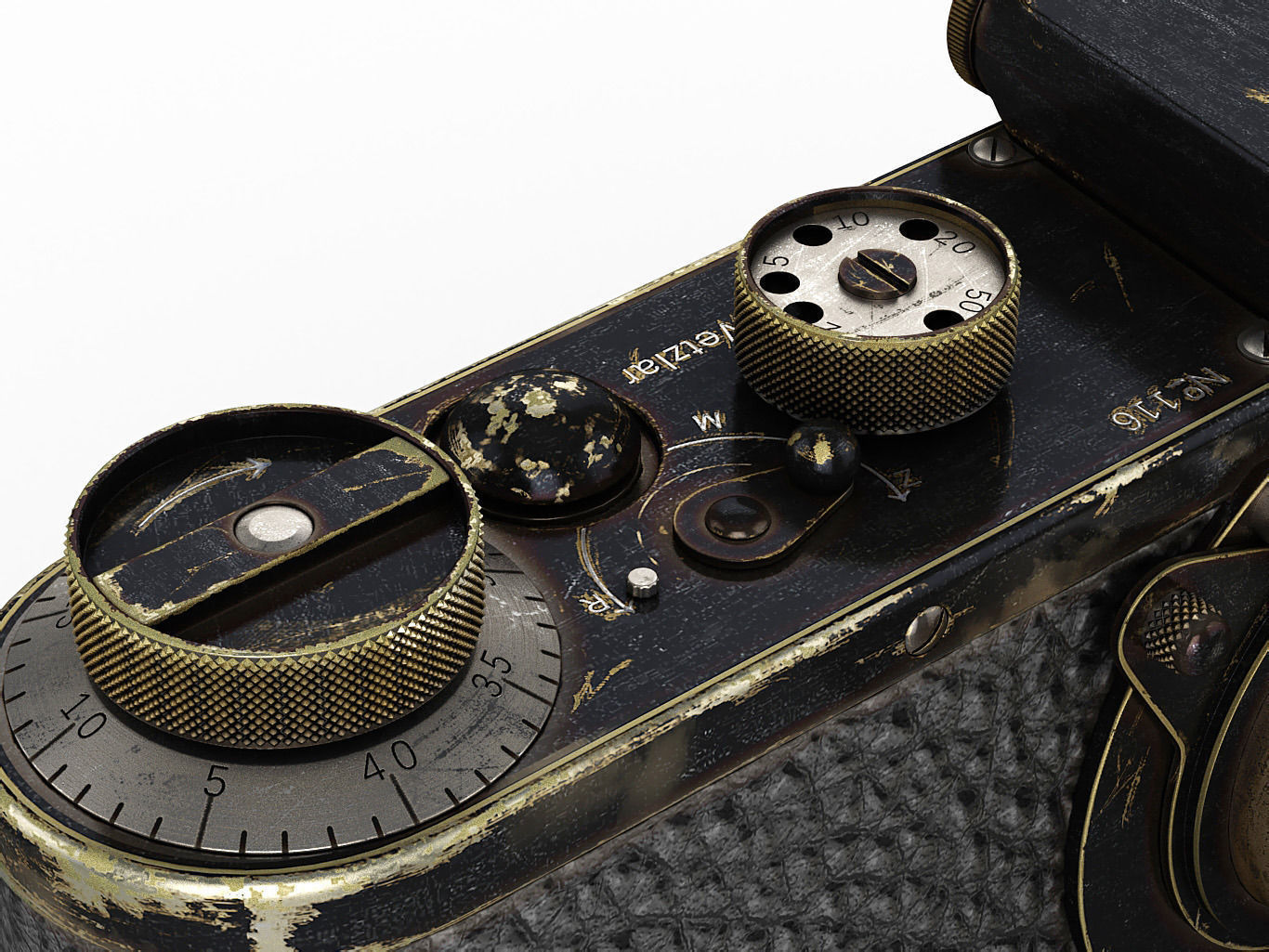 Leica 0-series vintage camera 3D model_7