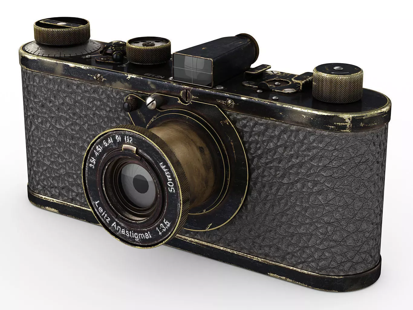 Leica 0-series vintage camera 3D model_0