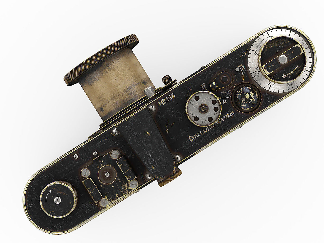Leica 0-series vintage camera 3D model_2