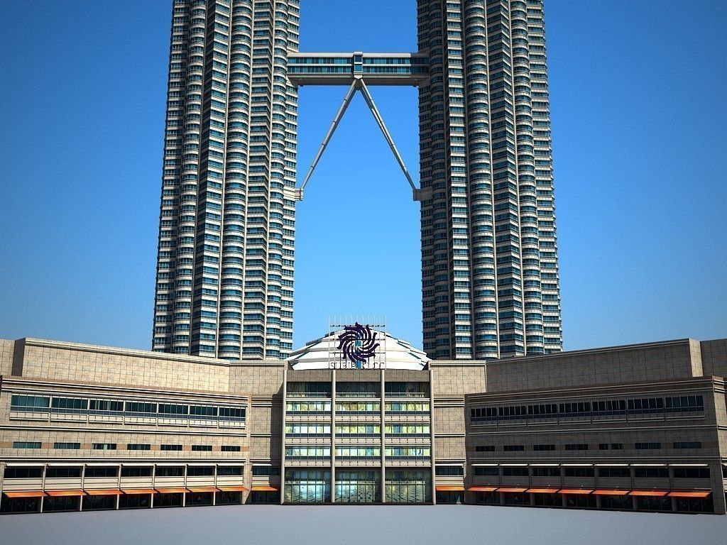 Petronas Towers 3D model_7