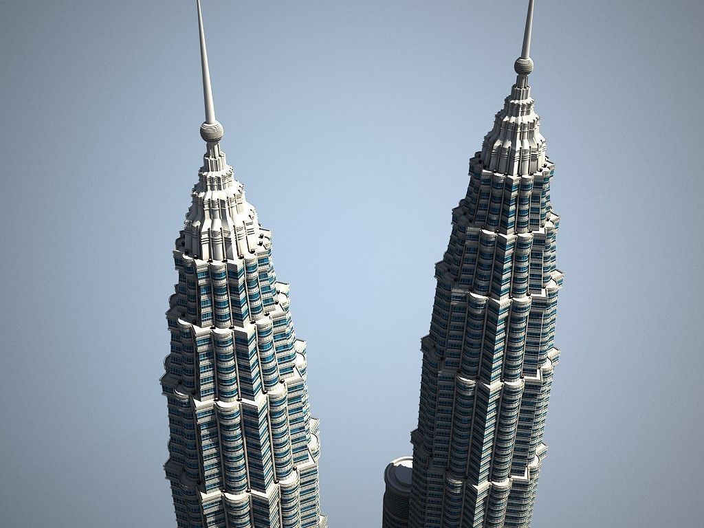 Petronas Towers 3D model_8