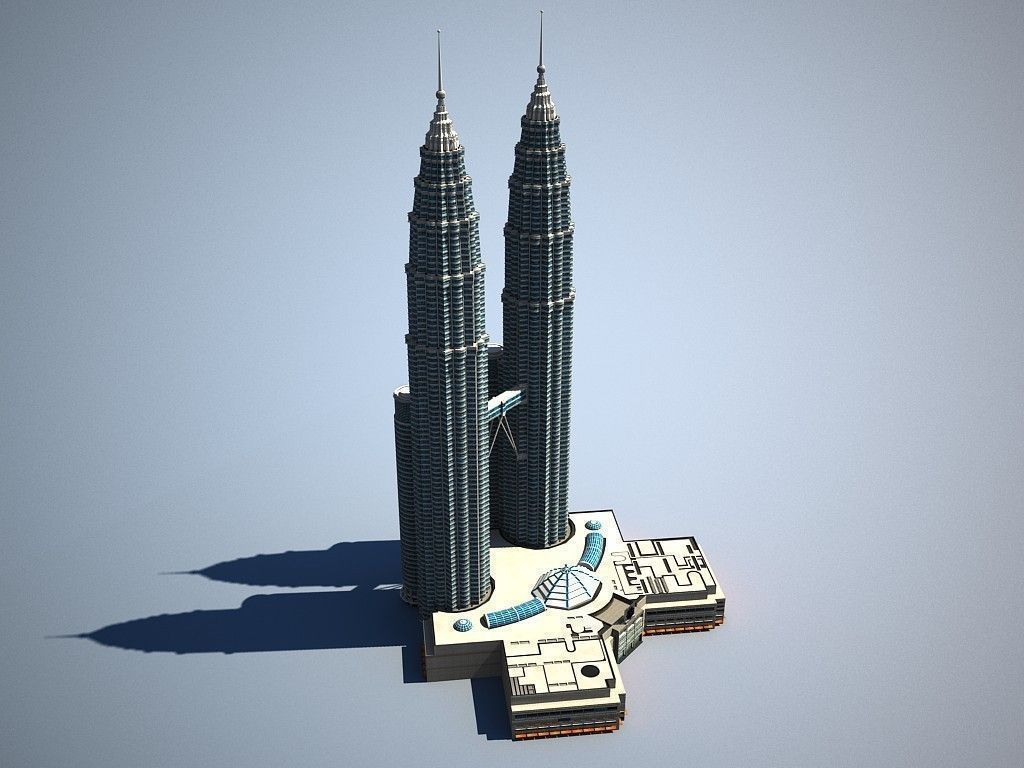 Petronas Towers 3D model_6