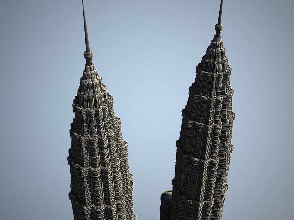 Petronas Towers 3D model_11