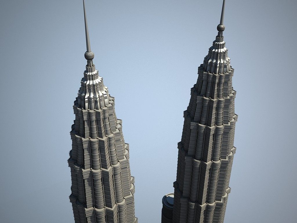 Petronas Towers 3D model_14