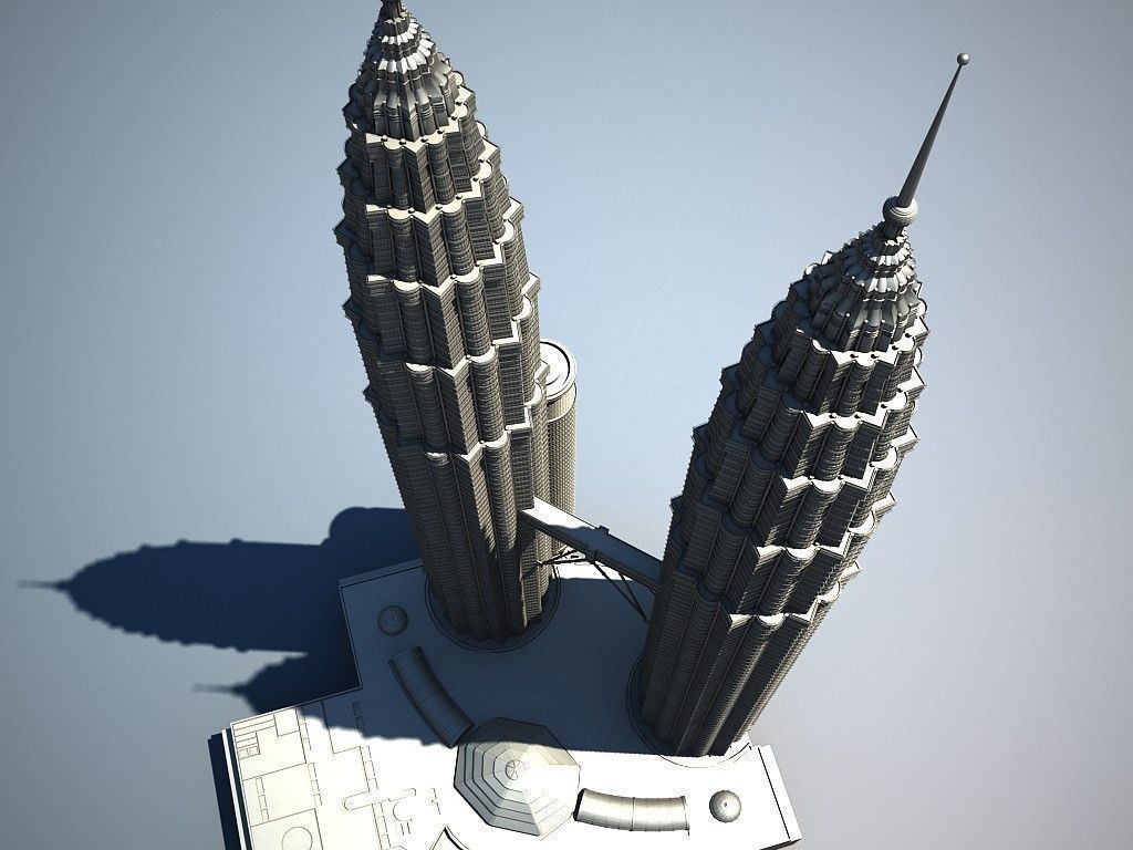 Petronas Towers 3D model_12