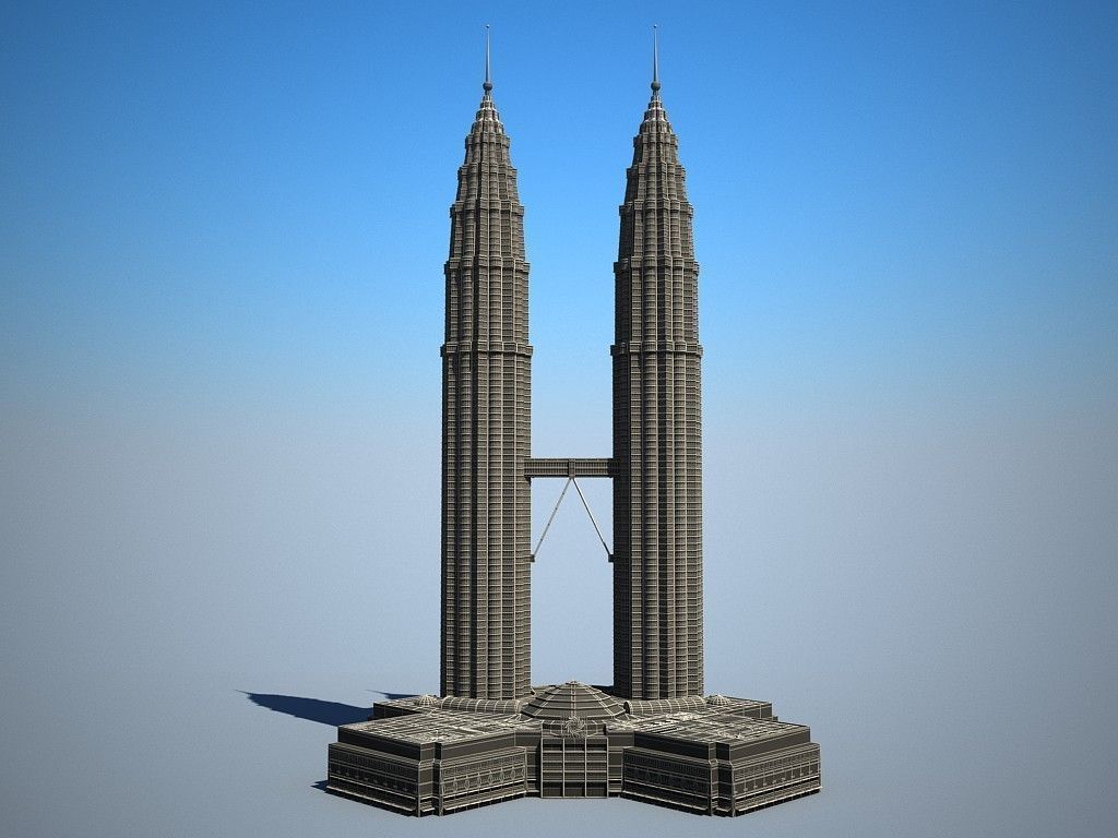Petronas Towers 3D model_16