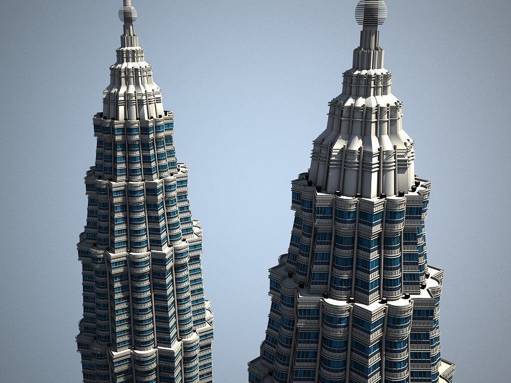 Petronas Towers 3D model_5