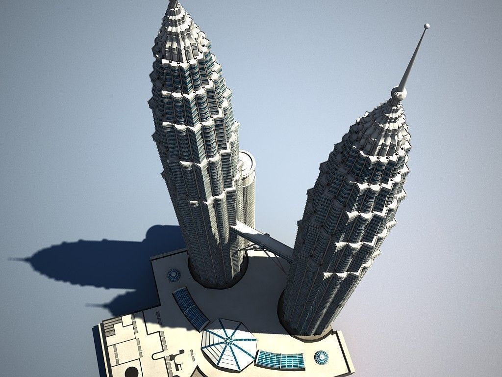 Petronas Towers 3D model_4