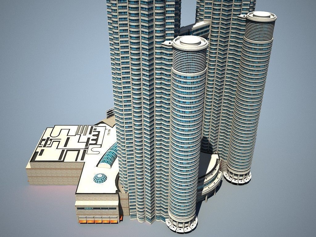 Petronas Towers 3D model_3