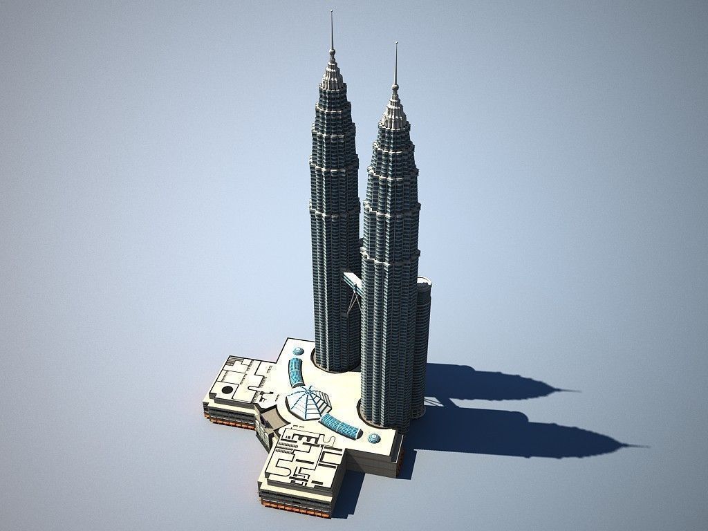Petronas Towers 3D model_1