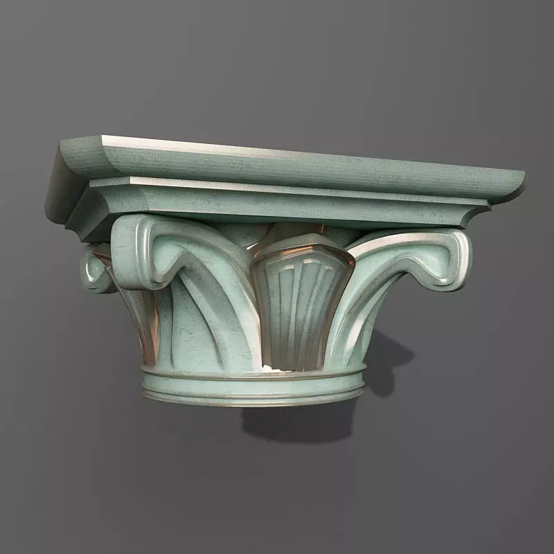 Capital ornate column 3D print model_0