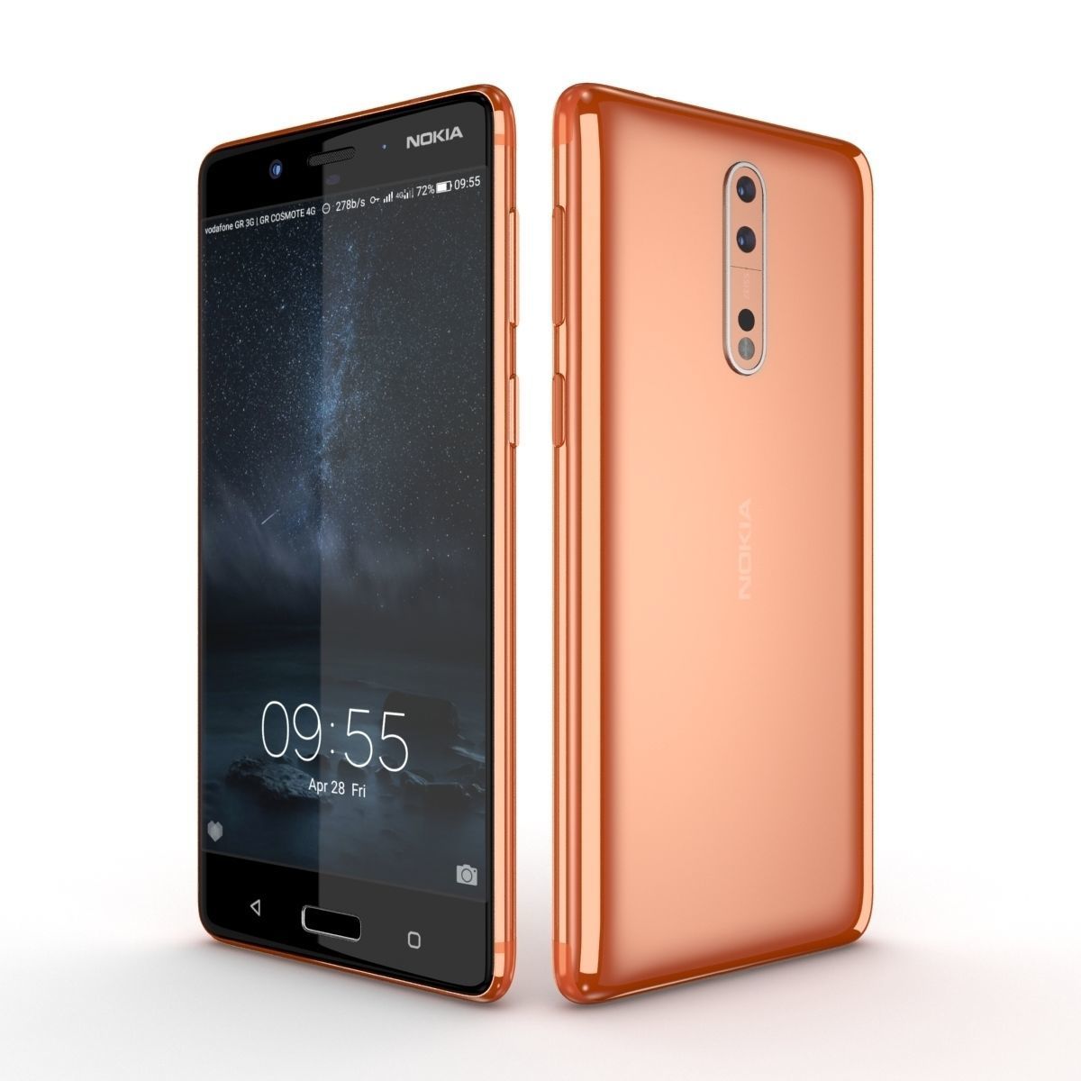 Nokia 8 All Colors 3D model_4