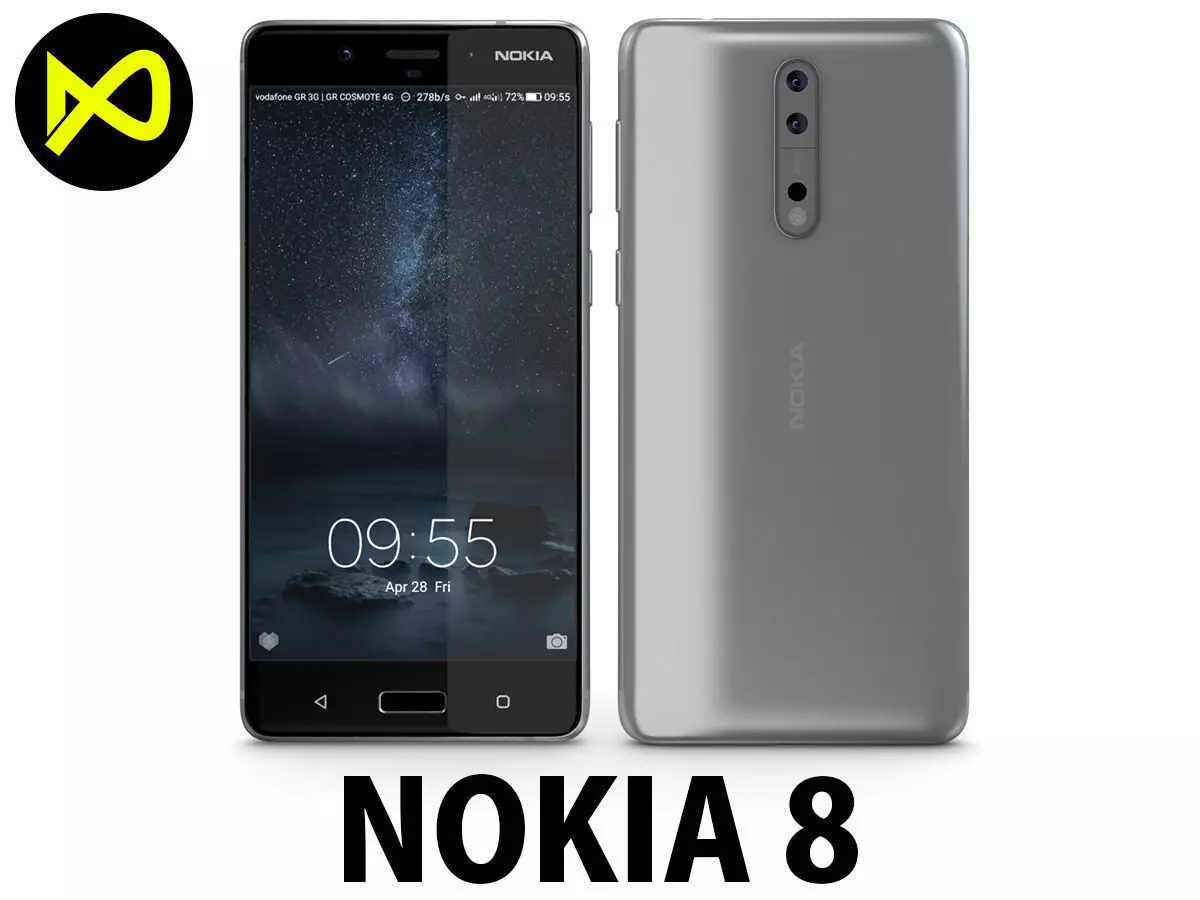 Nokia 8 Steel 3D model_0