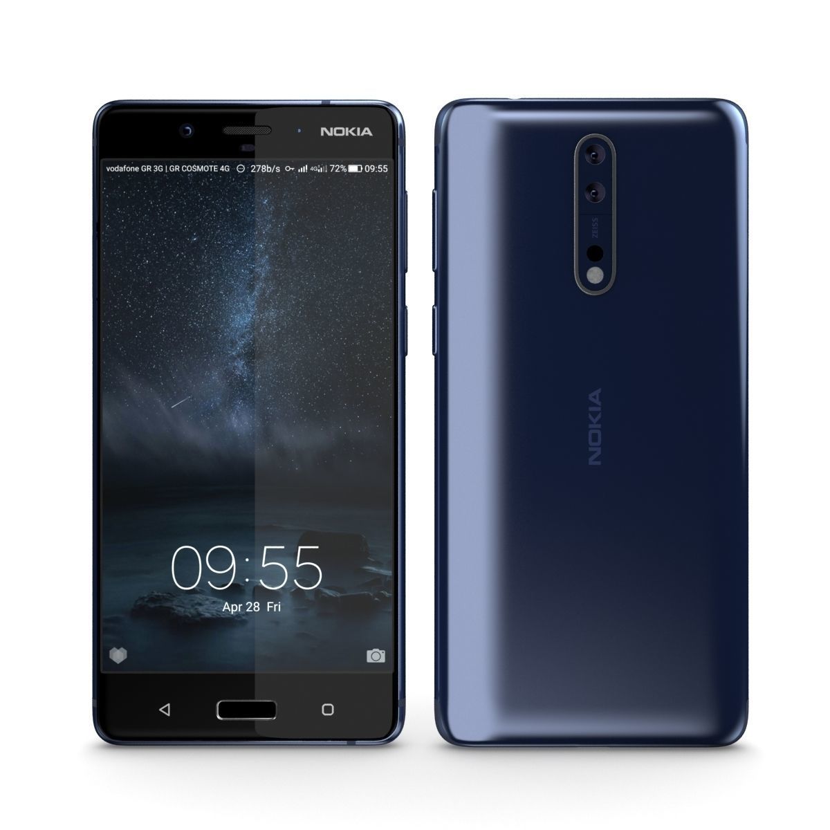 Nokia 8 Tempered Blue 3D model_7