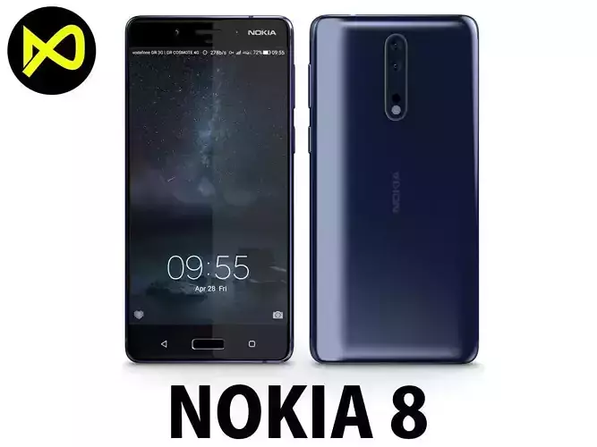 Nokia 8 Tempered Blue 3D model