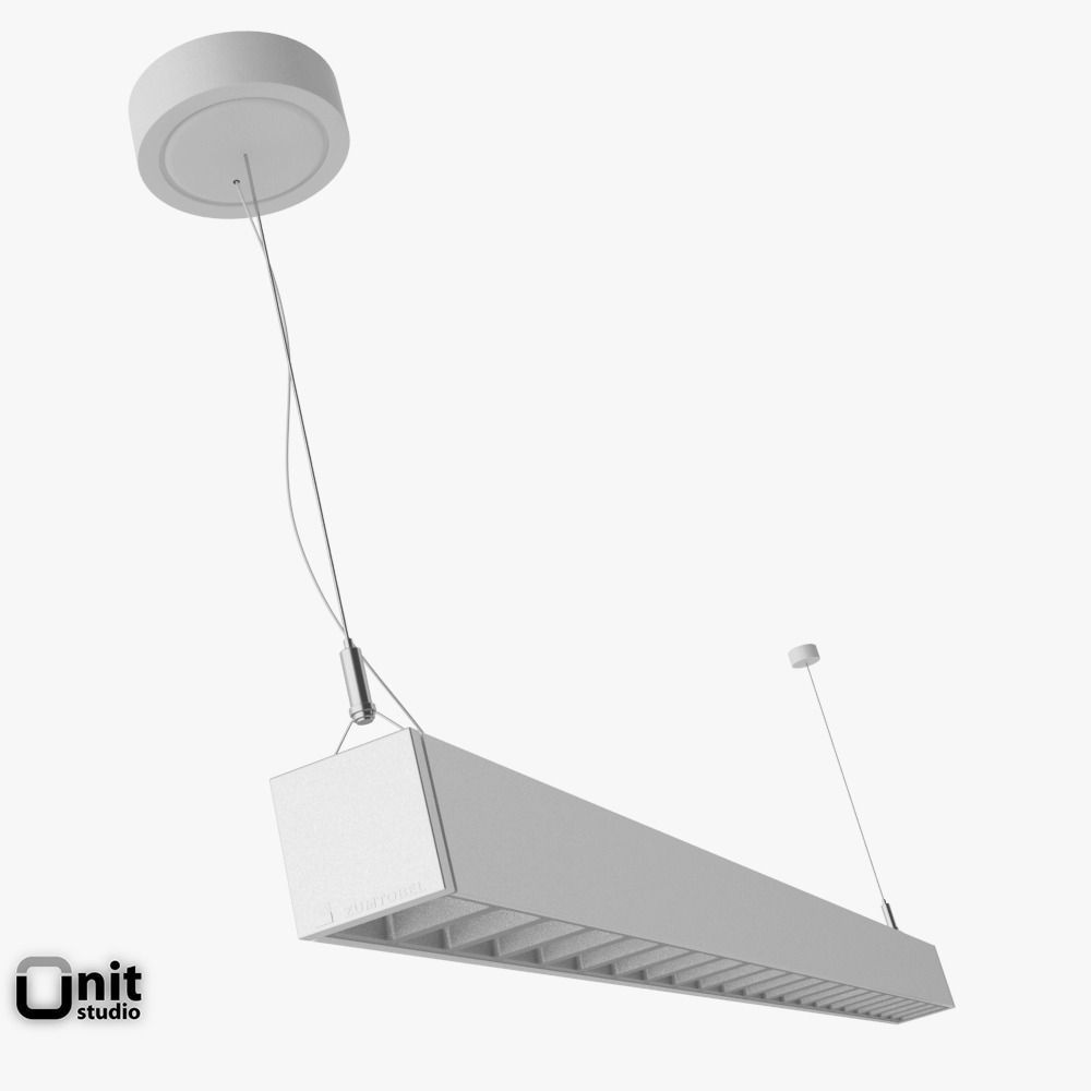 Zumtobel Lincor pendant LED luminaire 3D model_5