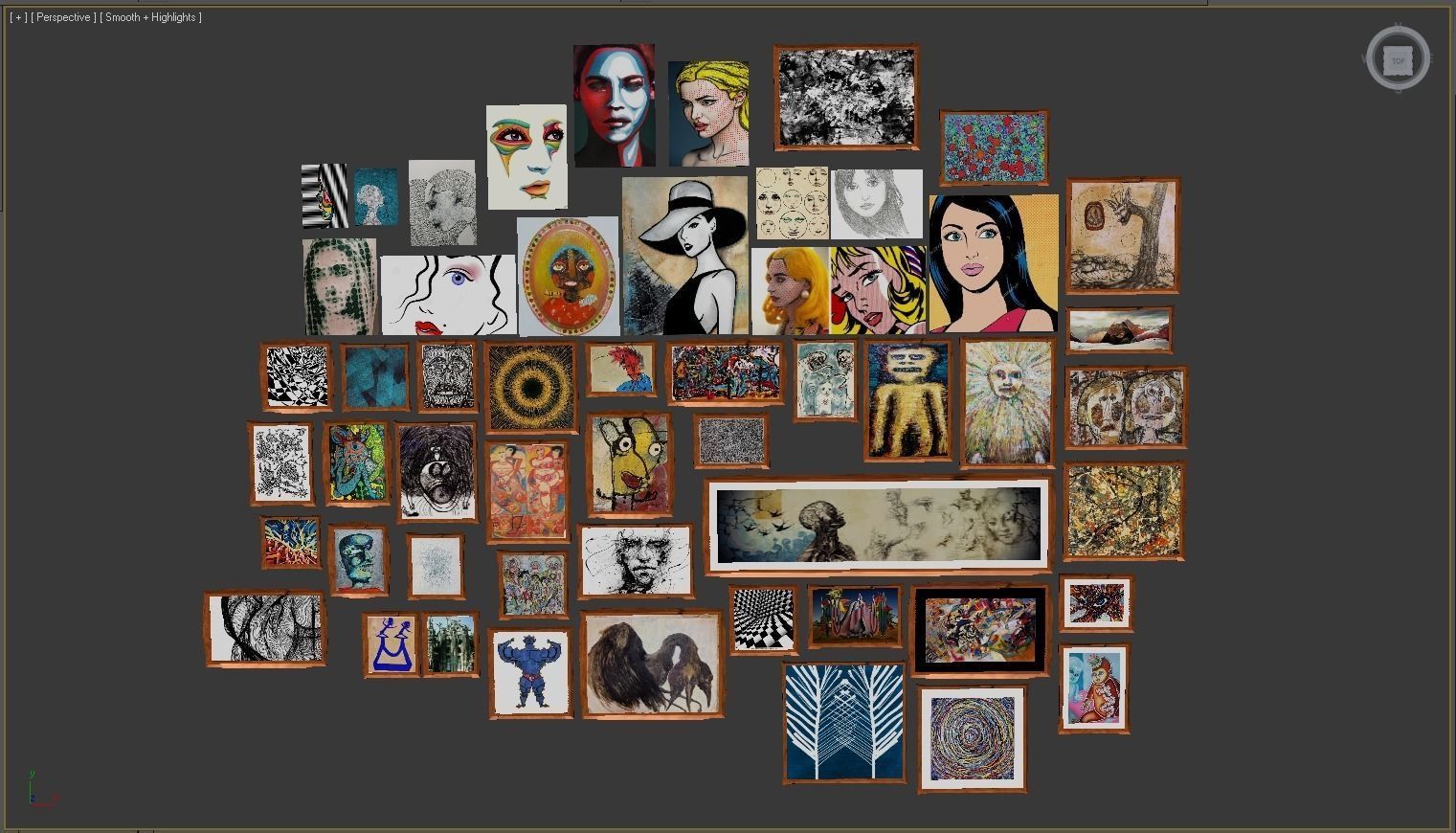 Arts and Frames Collection Low-poly 3D model_5