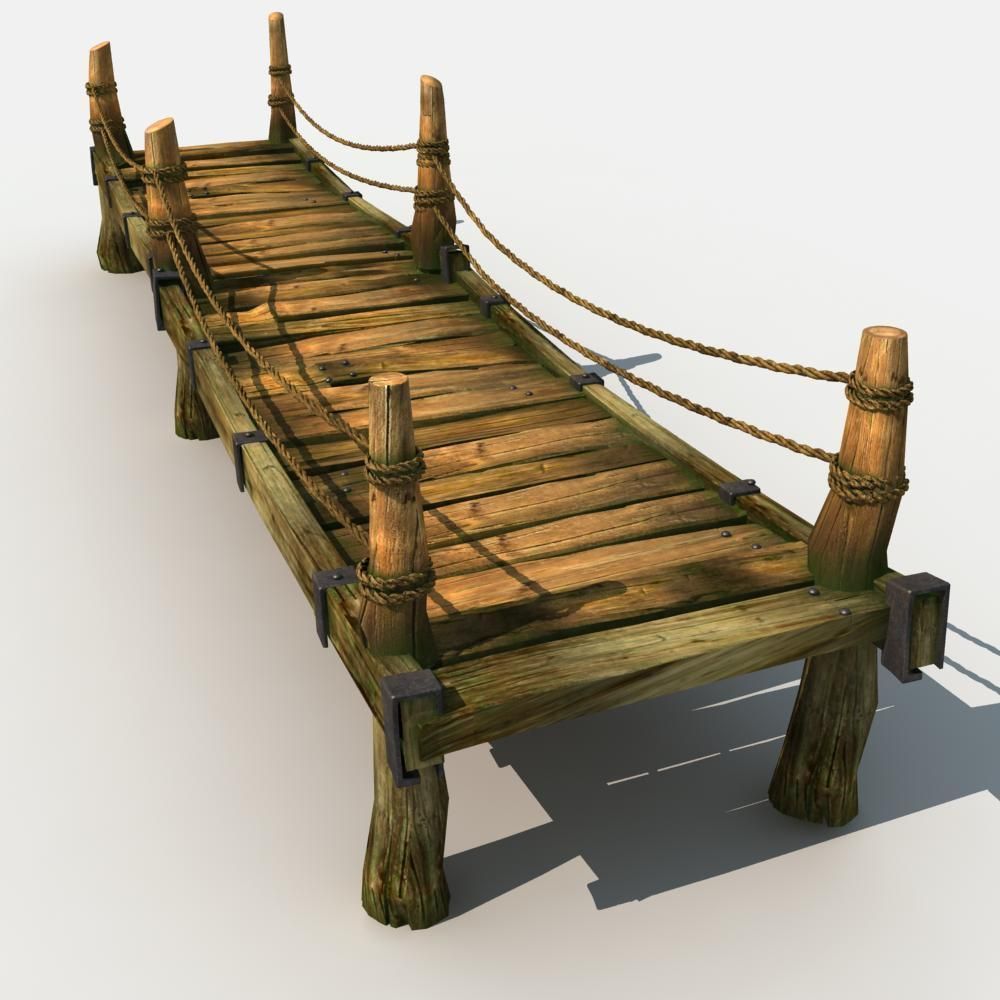 3d Old Wooden Bridge 04 Cgtrader Old Wooden Bridge 04 3d Model Max Obj Mtl Fbx 6