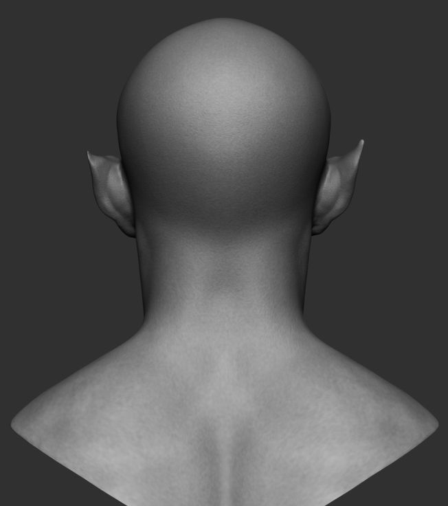 Vampire demon head with teeth 3D model_3