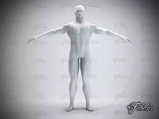 Male body Std Mat Low-poly 3D model