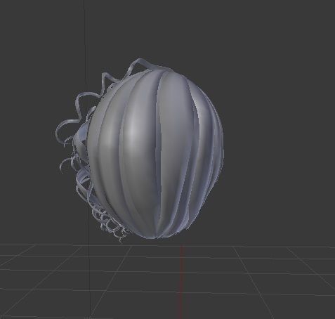 Female hair style rigged 3D model  Low-poly 3D model_2