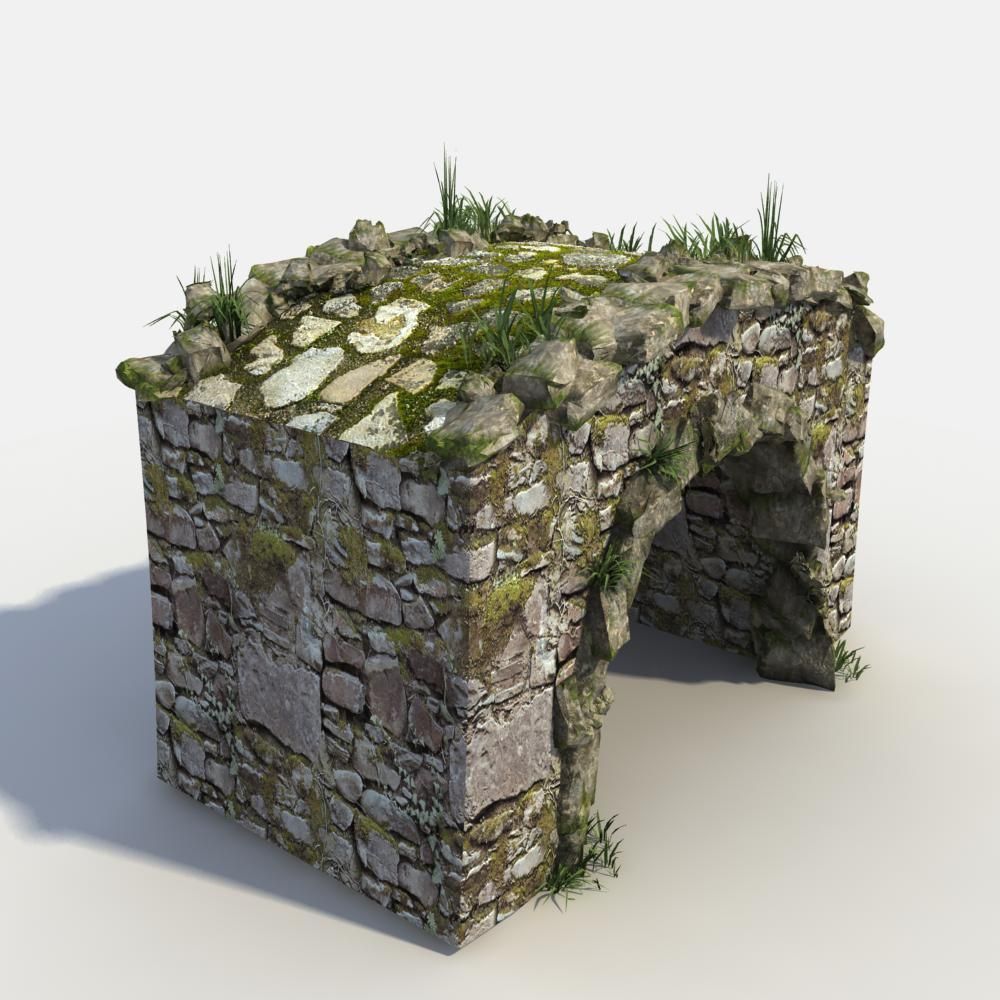Stone Bridge 3D model_3