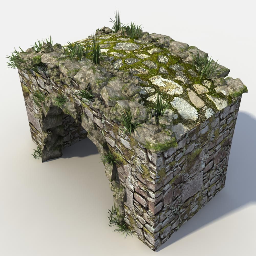 Stone Bridge 3D model_4