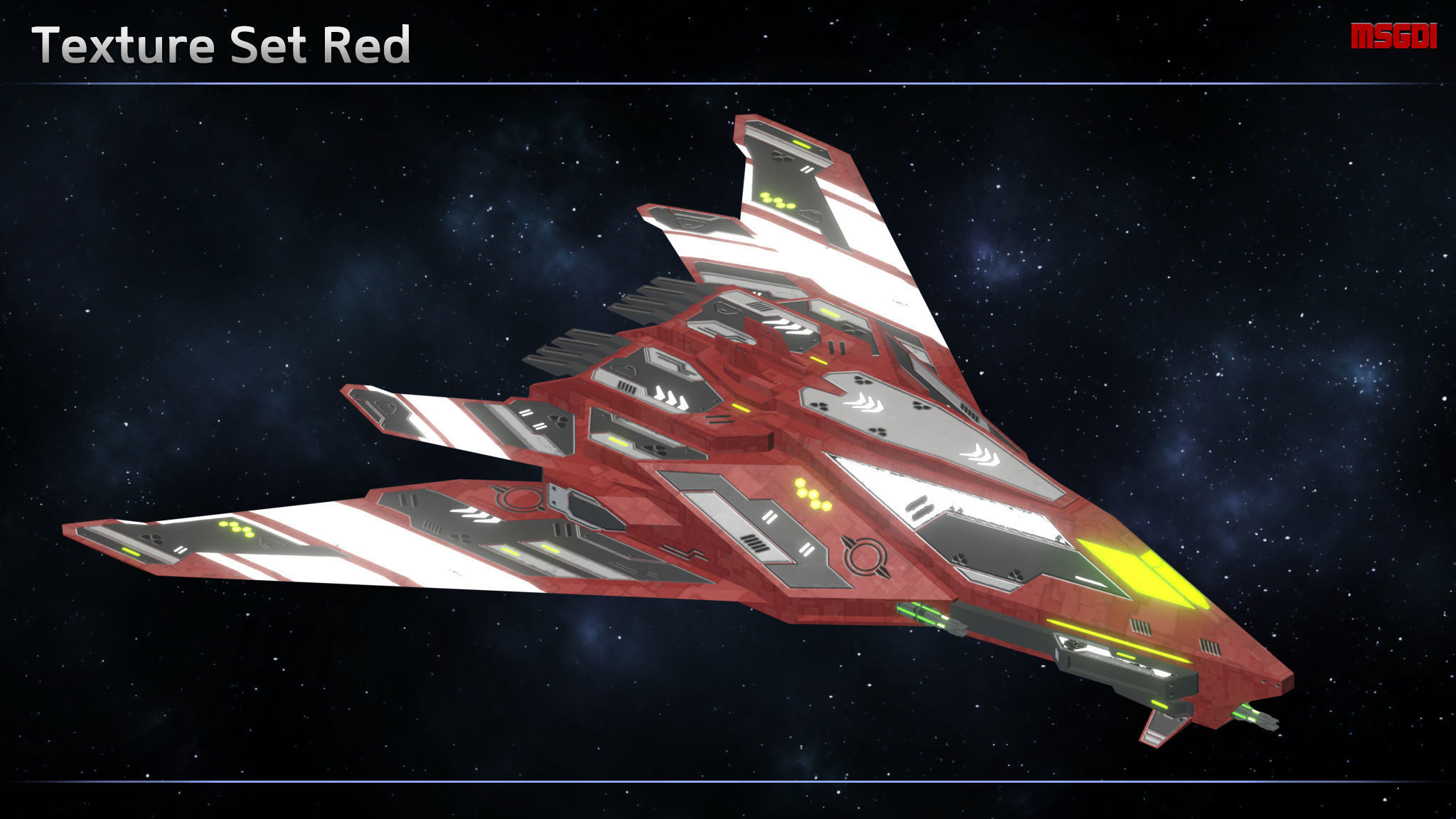 Spaceship Enkar Republic Scout Zarthak Low-poly 3D model_9