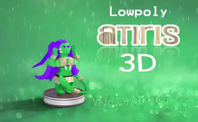 Alien character LOW POLY Low-poly 3D model