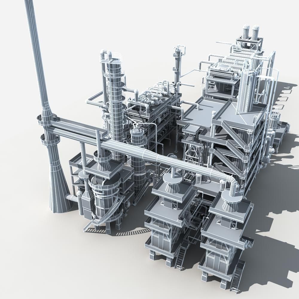 Refinery oil 3D model_13