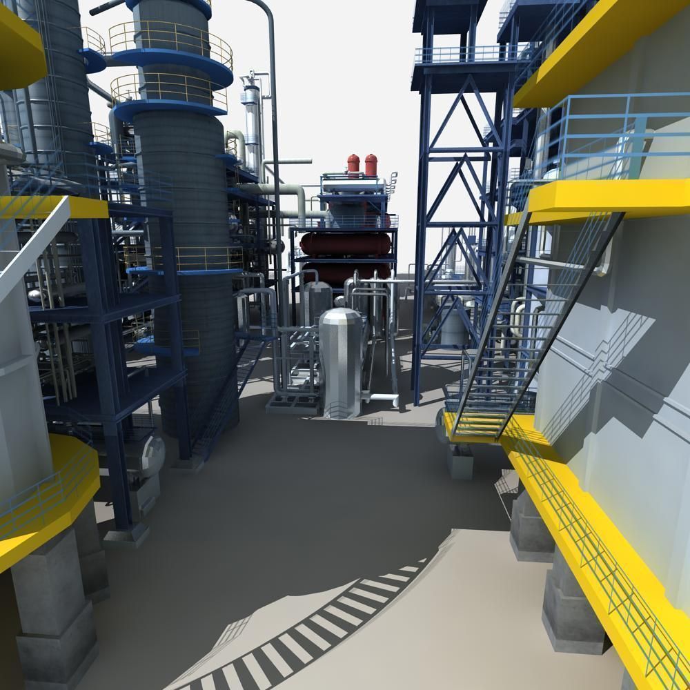 Refinery oil 3D model_8